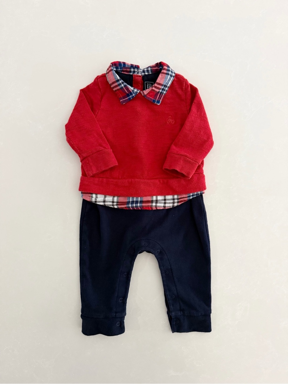 Gap Baby False Two-Piece Holiday Sweater Romper • Size 3-6M